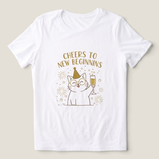 Cheers to new begin t-shirts for women (Design Vorderseite)