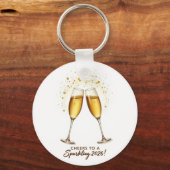Cheers to Sparkling 2026 Keychain Schlüsselanhänger (Vorderseite)