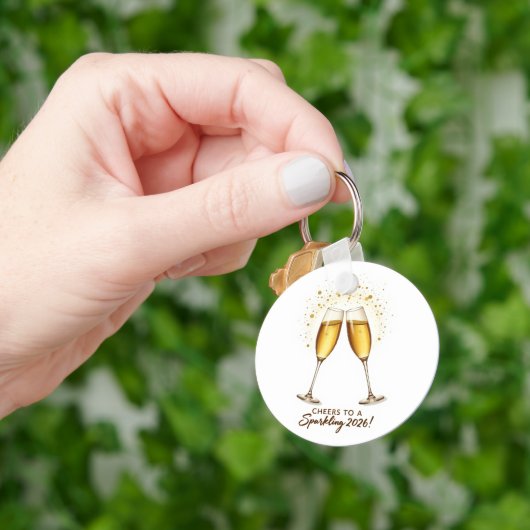 Cheers to Sparkling 2026 Keychain Schlüsselanhänger (Hand)