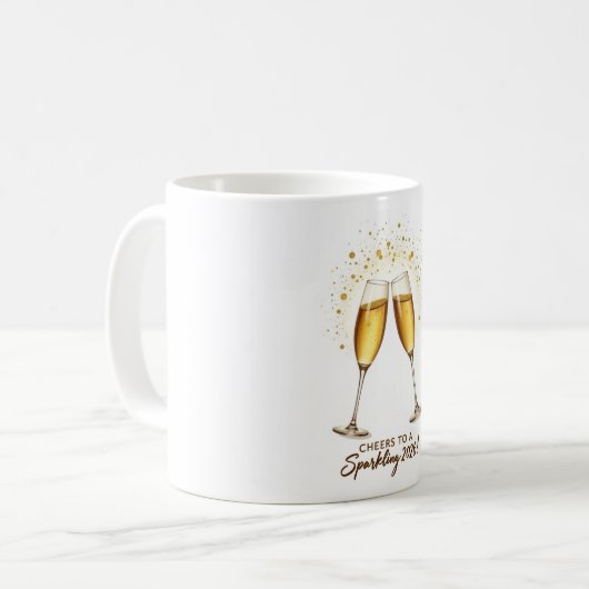 Cheers to Sparkling 2026 Mug Kaffeetasse (Vorderseite Links)