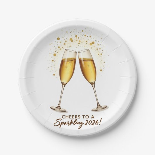 Cheers to Sparkling 2026 Plates Pappteller (Vorderseite)