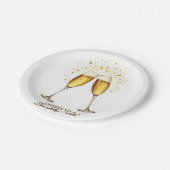 Cheers to Sparkling 2026 Plates Pappteller (Schrägansicht)