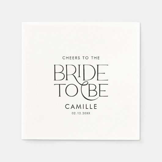 Cheers to the Bride to Be Serviette (Vorderseite)