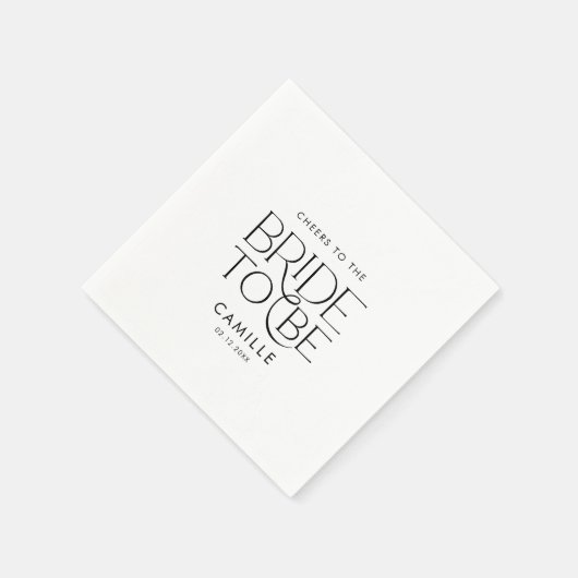 Cheers to the Bride to Be Serviette (Ecke)