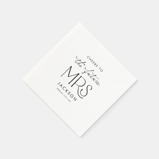Cheers to the Future Mrs Napkins Serviette (Ecke)