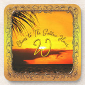 Cheers to The Golden Hour Sunset 2441 Getränkeuntersetzer (Vorderseite)