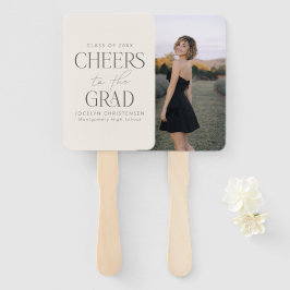 Cheers to the Grad Personalized Photo Graduation Fächer