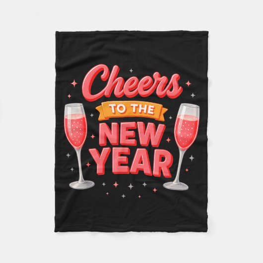 Cheers To The New Year 2026 Champagne New Years Ev Fleecedecke (Vorderseite)