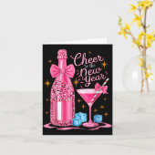 Cheers To The New Year 2026 Champagne New Years Ev Karte (Gelbe Blume)