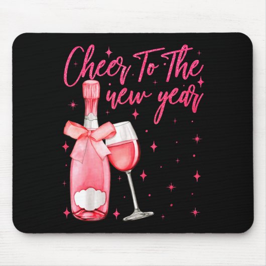 Cheers To The New Year 2026 Champagne New Years Ev Mousepad (Vorne)