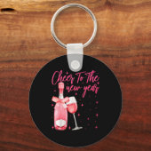 Cheers To The New Year 2026 Champagne New Years Ev Schlüsselanhänger (Vorderseite)