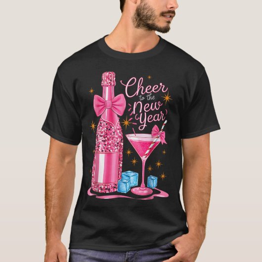 Cheers To The New Year 2026 Champagne New Years Ev T-Shirt (Vorderseite)