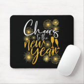Cheers To The New Year 2026 Firework Happy New Yea Mousepad (Mit Mouse)