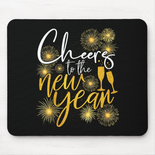 Cheers To The New Year 2026 Firework Happy New Yea Mousepad (Vorne)