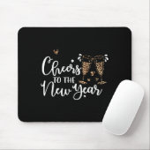 Cheers To The New Year 2026 Leopard Champagne Happ Mousepad (Mit Mouse)