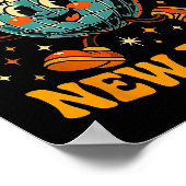 Cheers To The New Year 2026 Retro Party Gift  Poster (Ecke)