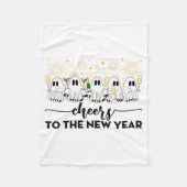 Cheers To The New Year Ghosts Drinking Champagne N Fleecedecke (Vorderseite)
