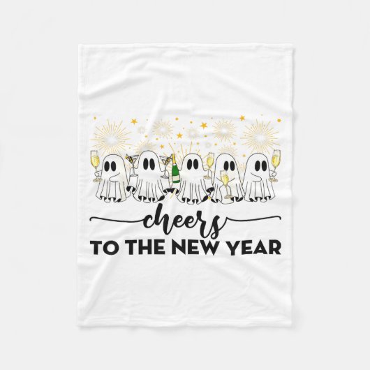 Cheers To The New Year Ghosts Drinking Champagne N Fleecedecke (Vorderseite)