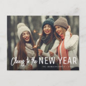 cheers to the new year holiday greeting card postkarte (Vorderseite)