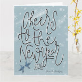 cheers to the new year karte (Gelbe Blume)