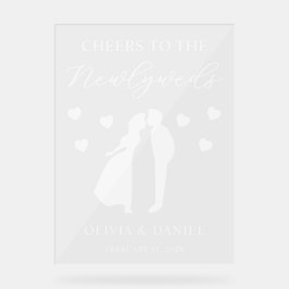 Cheers to the Newlyweds Custom Wedding Acrylschild
