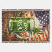 Cheers to the USA Green Beer St Patrick's Day Art Decke (Vorderseite)