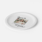 Cheers to Thirty Years 30 Retro Photo Birthday  Pappteller (Schrägansicht)