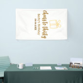 Cheers to thirty yellow brown birthday pastel gift banner (Messeveranstaltung)