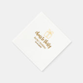 Cheers to thirty yellow brown birthday pastel gift serviette (Ecke)