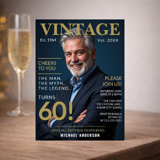 Cheers to You 60th Birthday Invite Einladung