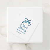 Cheers twenty blue birthday bow name date boho ret geschenkanhänger (Beispiel)