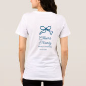 Cheers twenty blue birthday bow name date boho ret Tri-Blend shirt (Rückseite)