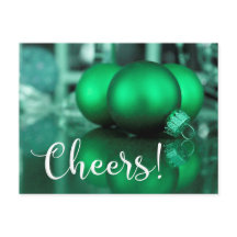 Cheers Typografy Green Toned Decorations Foto