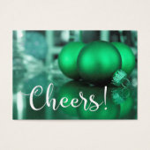 Cheers Typografy Green Toned Ornaments Geschenkmar (Vorderseite)