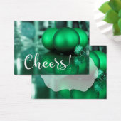 Cheers Typografy Green Toned Ornaments Geschenkmar (Schreibtisch)