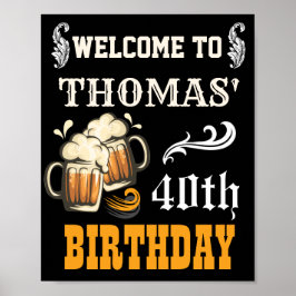 Cheers und Biere Begrüßungspposter - Geburtstagspo Poster