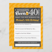 Cheers und Biere bis 40 Jahre ・ Speicherkarte frei (Vorne/Hinten)