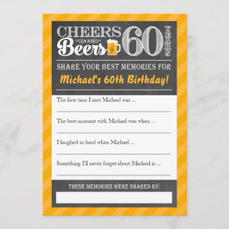 Cheers und Biere bis 60 Jahre ・ Speicherkarte teil Einladung