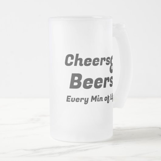 Cheers Vassel Mattglas Bierglas (VorderseiteRechts)