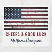 Cheers & Viel Glück Soldier gehen weg Party Bierflaschenetikett (Einzelnes Label)