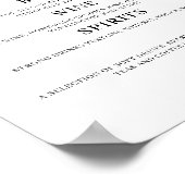 Cheers Wedding Bar Sign Poster (Ecke)