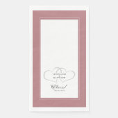 Cheers Wedding Calligraphy Dusty Rose Pink Dinner Serviette (Vorderseite)