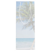 Cheers Wedding Guest Wine Bag Palm Trees Geschenktüte Für Weinflaschen (Rückseite)