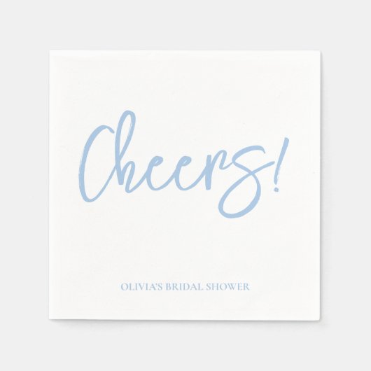 Cheers Wedding Napkins with Rustic Hand Lettering Serviette (Vorderseite)