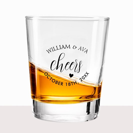 Cheers Wedding Shot Glass Schnapsglas