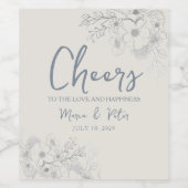 Cheers Wedding Wine Label Weinetikett (Einzelnes Label)
