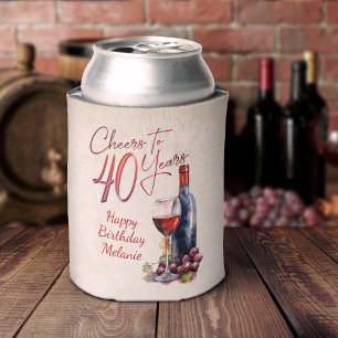 Cheers Wein 40. Geburtstag Dosenkühler