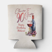 Cheers Wein 90. Geburtstag Dosenkühler (Rückseite)