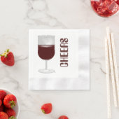 Cheers Weinglas Serviette (Beispiel)