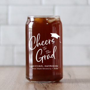 Cheers White Script Graduation Party Dosenglas